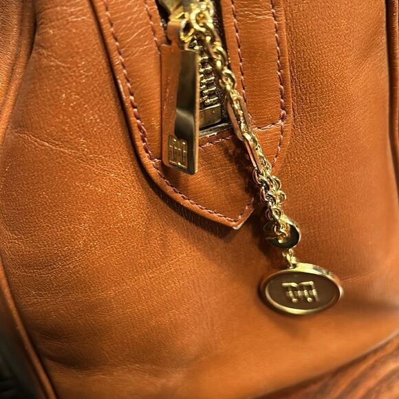 Daks London Brown Leather Top Handle Handbag - Picture 12 of 15